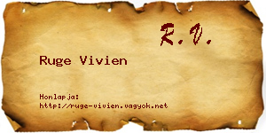 Ruge Vivien névjegykártya